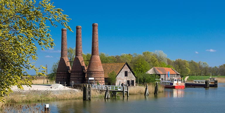 A traditional Dutch village in the Museum of Zuiderzee